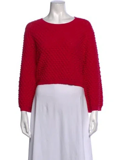 Pre-owned Zac Zac Posen Crew Neck Sweater In Red