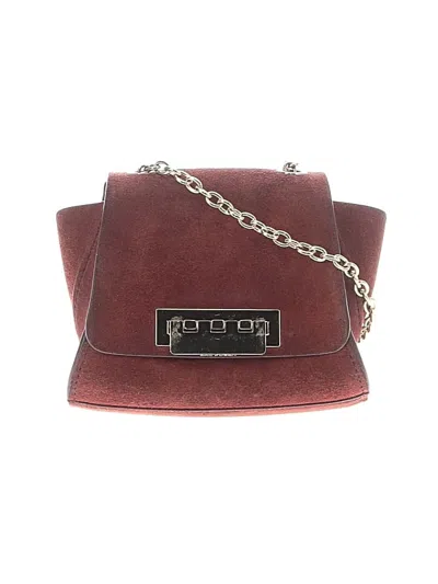 Pre-owned Zac Zac Posen Crossbody Bag In Burgundy