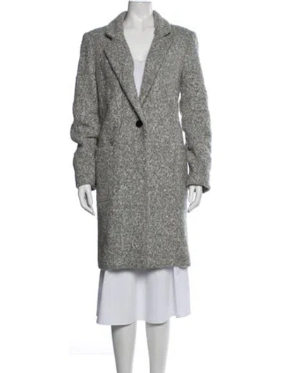 Pre-owned Zac Zac Posen Faux Fur Coat In Grey