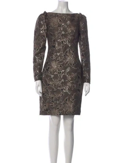 Pre-owned Zac Zac Posen Floral Print Mini Dress In Multi