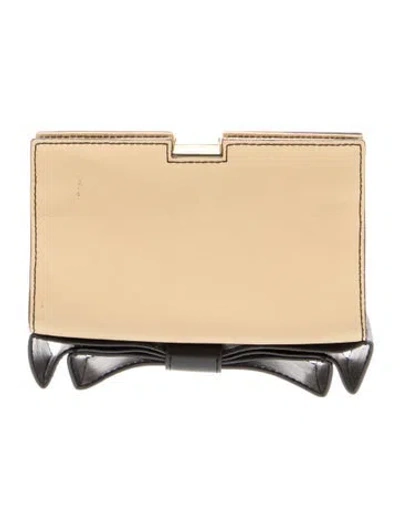 Pre-owned Zac Zac Posen Leather Clutch In Neutrals