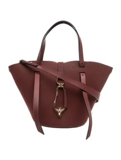 Pre-owned Zac Zac Posen Leather Crossbody Bag In Burgundy