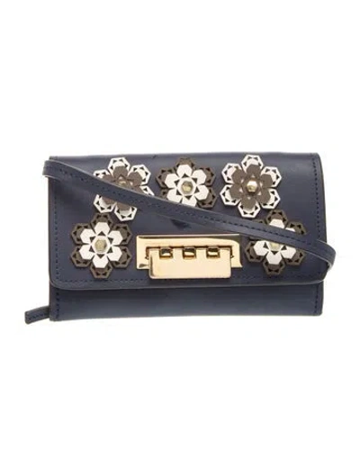 Pre-owned Zac Zac Posen Leather Evening Bag In Blue