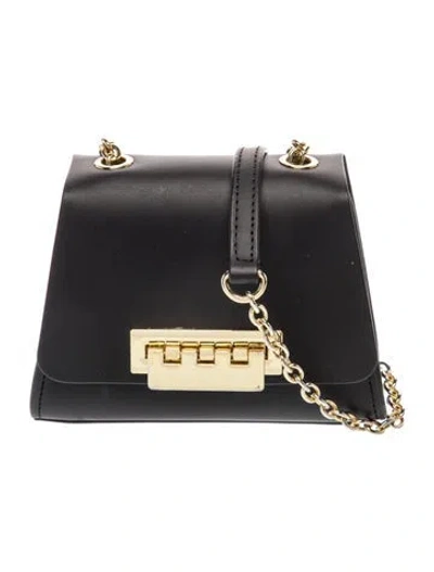 Pre-owned Zac Zac Posen Leather Shoulder Bag In Black