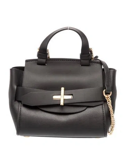 Pre-owned Zac Zac Posen Leather Shoulder Bag W/ Tags In Black