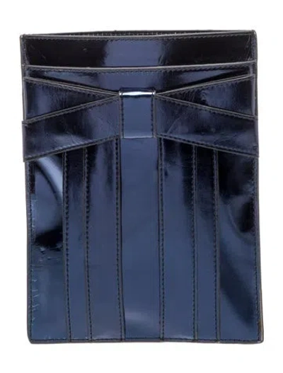 Pre-owned Zac Zac Posen Leather Suitcase W/ Tags In Blue