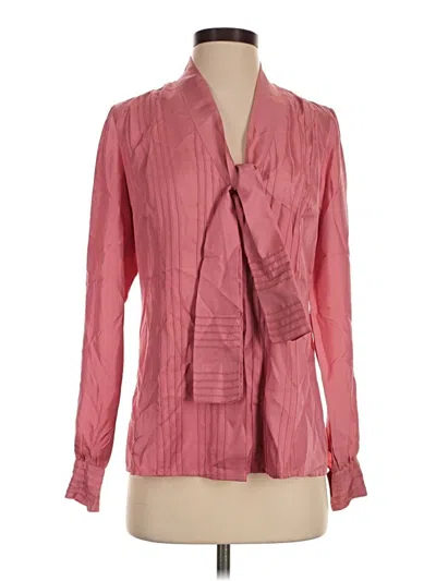 Pre-owned Zac Zac Posen Long Sleeve Blouse In Pink