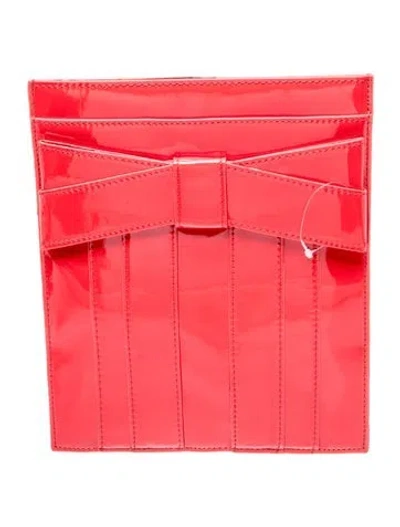 Pre-owned Zac Zac Posen Patent Leather Clutch In Red