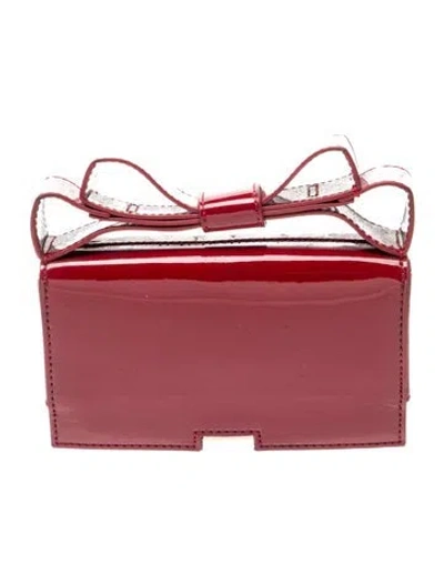 Pre-owned Zac Zac Posen Patent Leather Crossbody Bag In Red