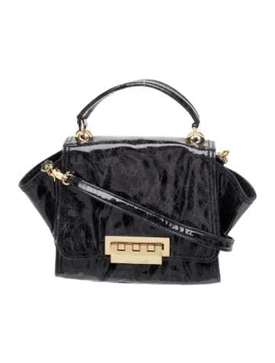 Pre-owned Zac Zac Posen Patent Leather Shoulder Bag In Blue