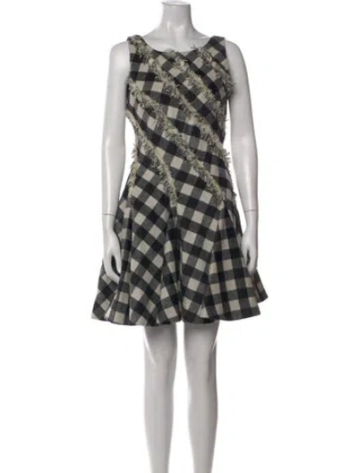 Pre-owned Zac Zac Posen Plaid Print Mini Dress In Multi