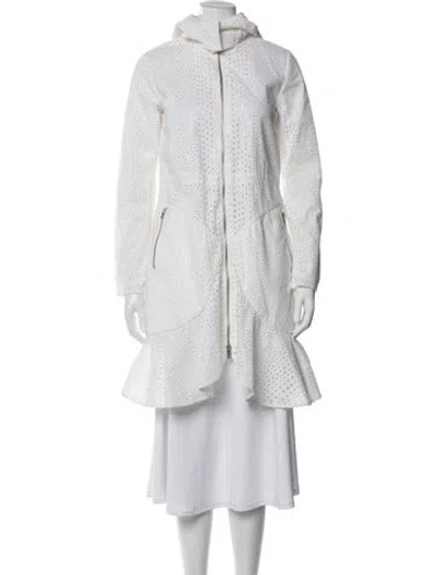 Pre-owned Zac Zac Posen Printed Coat W/ Tags In White
