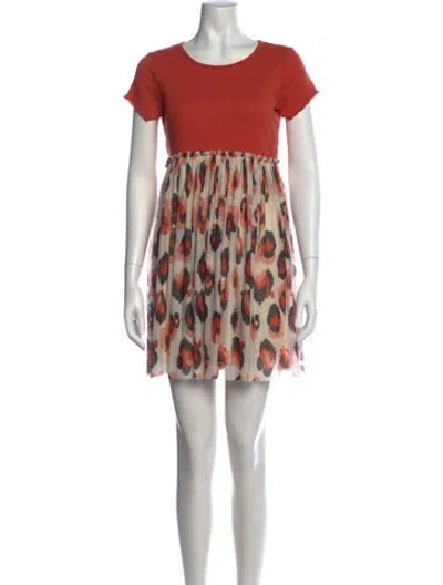 Pre-owned Zac Zac Posen Printed Mini Dress In Multi