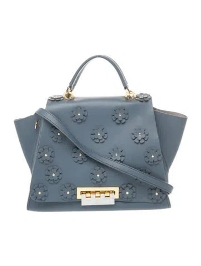 Pre-owned Zac Zac Posen Signature Top Handle Bag In Blue