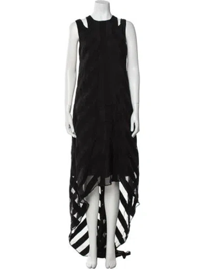 Pre-owned Zac Zac Posen Silk Long Dress In Black