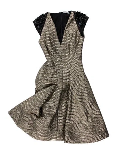 Pre-owned Zac Zac Posen Striped Mini Dress In Multicolor
