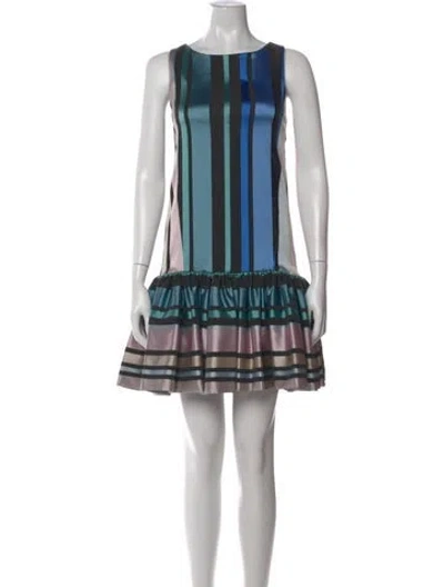 Pre-owned Zac Zac Posen Striped Mini Dress W/ Tags In Multi