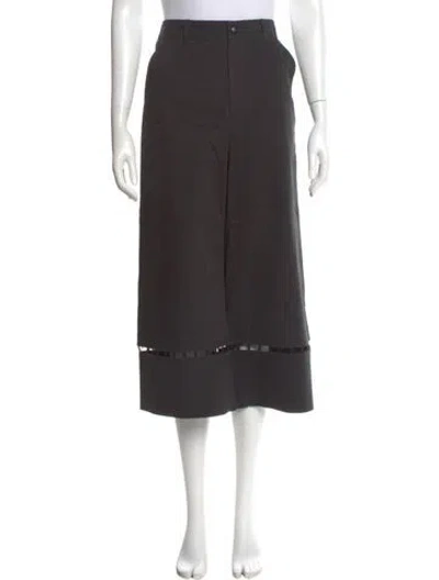 Pre-owned Zac Zac Posen Wide Leg Pants In Gray