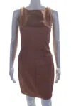 Zac Zac Posen Women's Round Neck Sleeveless Fitted Mini Dress Pink In Pink
