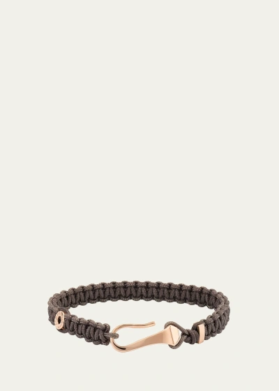 Zadeh Men's Clou Macrame Cord Bracelet In Brown