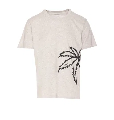 Zadig &amp; Voltaire Big Palm Tree Tommy T-shirt In Grey