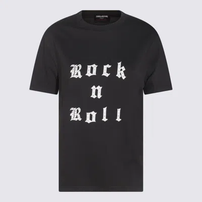 ZADIG & VOLTAIRE BLACK COTTON T-SHIRT