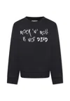 Zadig & Voltaire Black Sweatshirt For Kids With Writing In Black