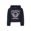 Zadig & Voltaire Blue Hooded Sweatshirt For Girl In Blue