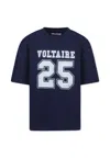 Zadig & Voltaire Blue T-shirt For Boy With Logo In Blue