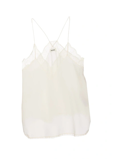 Zadig &amp; Voltaire Christy Cdc Top In Ecru