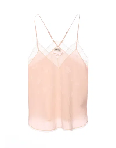 Zadig &amp; Voltaire Christy Heart Top In Pink