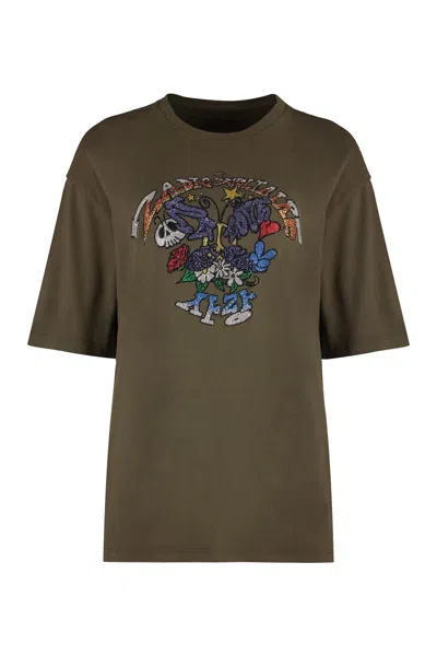 Zadig &amp; Voltaire Cotton Crew-neck T-shirt In Green