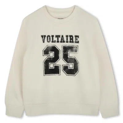 Zadig &amp; Voltaire Kids' Felpa Con Stampa In Cream