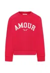 Zadig &amp; Voltaire Fuchsia Sweatshirt For Girl With Writing In Fuchsia