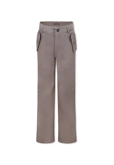 Zadig & Voltaire Kids' Grey Trousers For Boy With Logo
