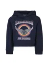 Zadig & Voltaire Blue Hooded Sweatshirt For Girl In Blue