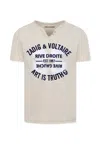 Zadig & Voltaire Ivory T-shirt For Boy With Logo In Ivory