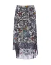 Zadig & Voltaire Joslin Soft Butterflies Skirt In Multicolor