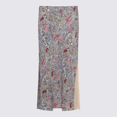 Zadig &amp; Voltaire Multicolor Viscose Skirt In Mist