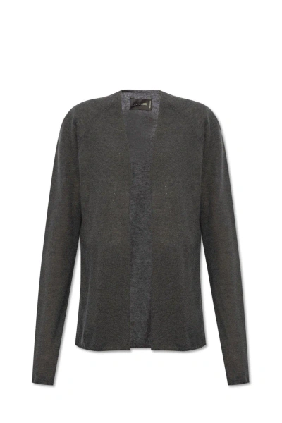 Zadig &amp; Voltaire Open Front Knitted Cardigan In Grey/green