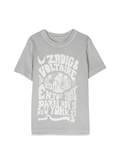 Zadig &amp; Voltaire Kids' Short-sleeved T-shirt In Grey