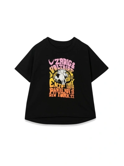 Zadig &amp; Voltaire Kids' Short-sleeved T-shirt In Black