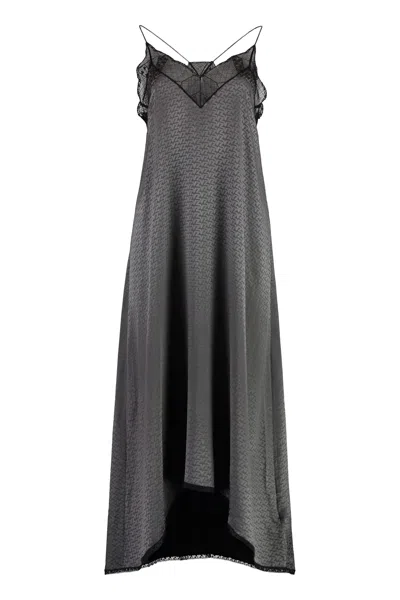 Zadig &amp; Voltaire Silk Slipdress In Grey