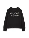 Zadig & Voltaire Black Sweatshirt For Kids With Writing In Black