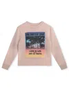 Zadig & Voltaire Pink Sweatshirt For Girl With Print In Brown