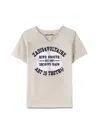 Zadig & Voltaire Ivory T-shirt For Boy With Logo In Beige