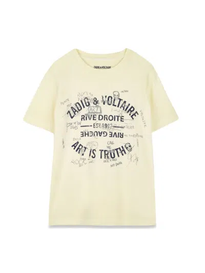Zadig & Voltaire Kids' T-shirt In Yellow