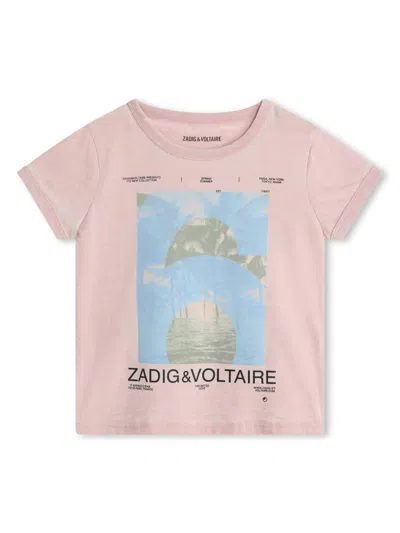 Zadig & Voltaire Kids' Tee Shirt In Brown