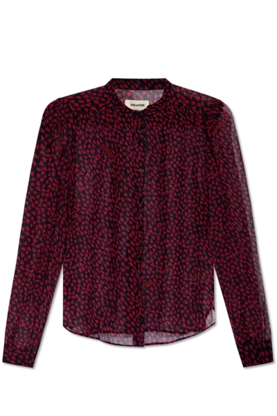 Zadig &amp; Voltaire Tino Crush Shirt In Black/red
