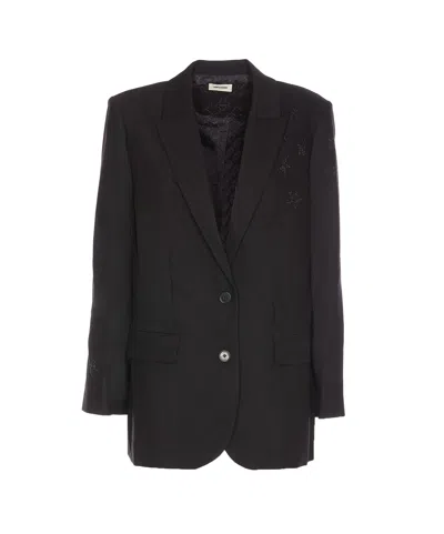 Zadig &amp; Voltaire Viva Star Strass Jacket In Black